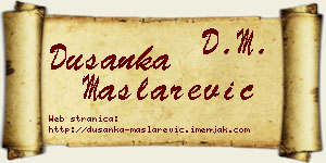Dušanka Maslarević vizit kartica
